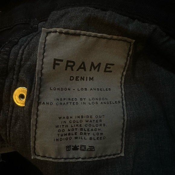 FRAME DENIM Le Color Crop in Film Noir, Size 25, Mid Rise, Skinny, Stretch - Picture 7 of 7